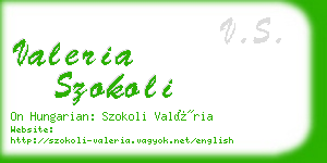 valeria szokoli business card